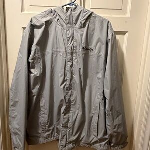 Columbia Men's Gray Hooded Raincoat